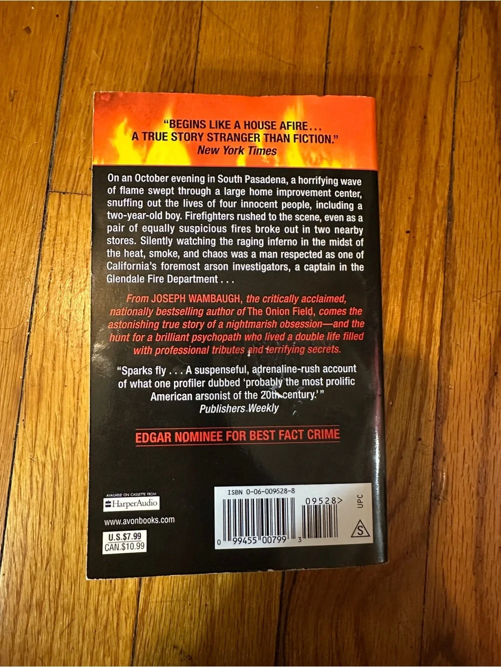 Fire Lover by Joseph Wambaugh Paperback True Crime Book
